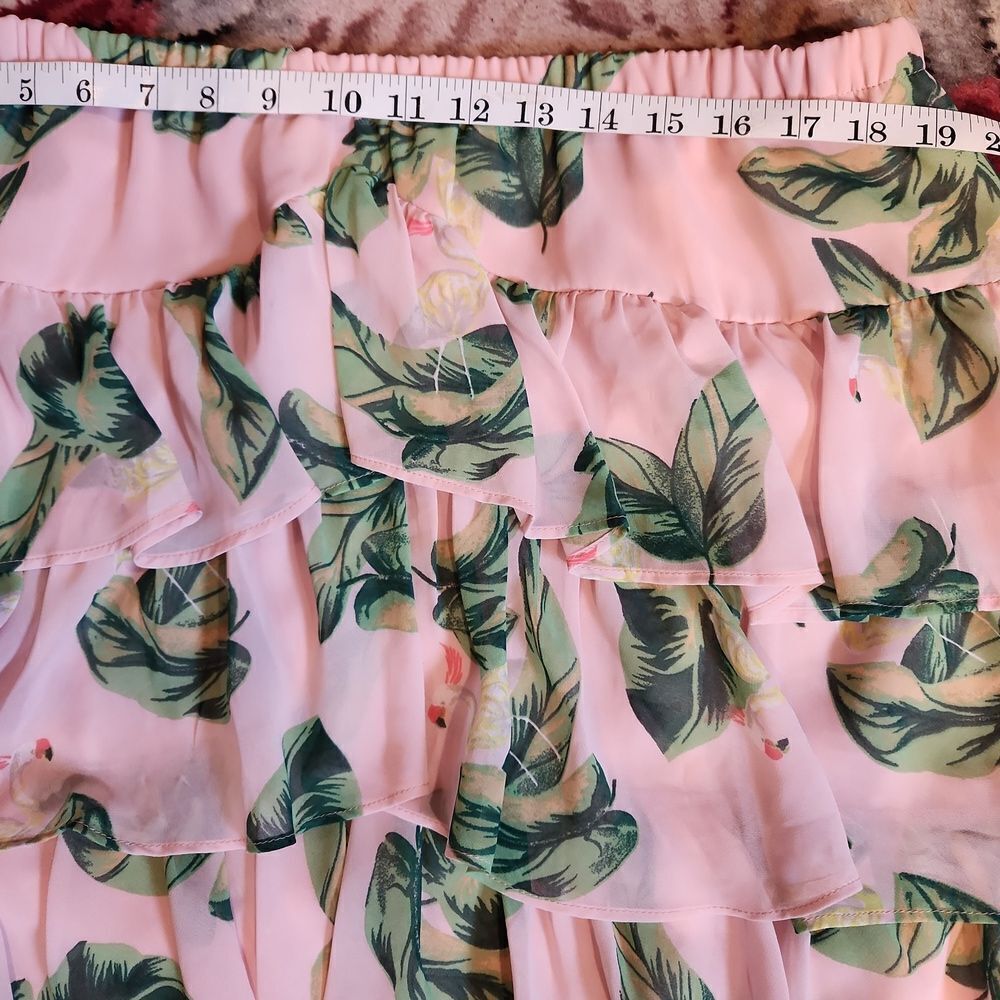 The Webster at Target Tropical Palm Tiered Frilly Skirt - Picture 6 of 8